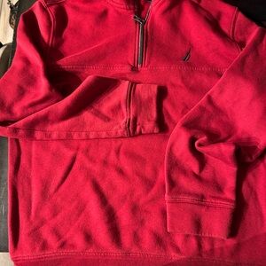 Nautica Red Zip Up Men's Sweater